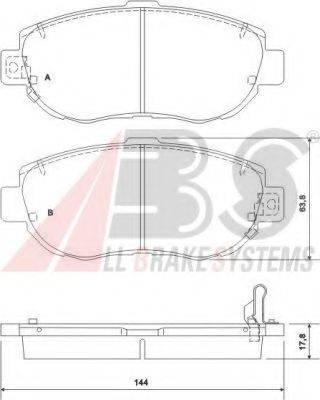 Комплект тормозных колодок P 83 037 A.B.S.