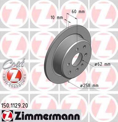 Тормозной диск 150.1129.20 ZIMMERMANN