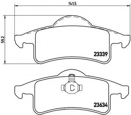 Комплект тормозных колодок, дисковый тормоз P 37 006 BREMBO