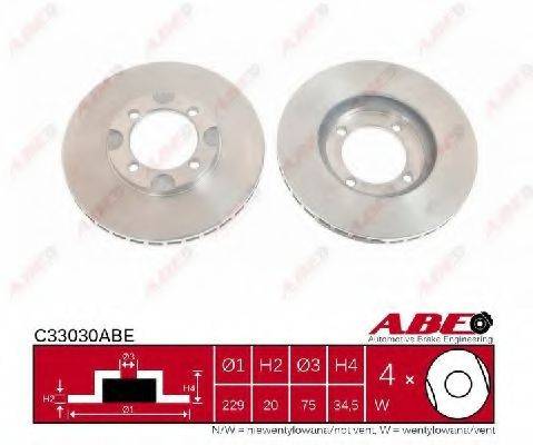 Тормозной диск передний C33030ABE ABE