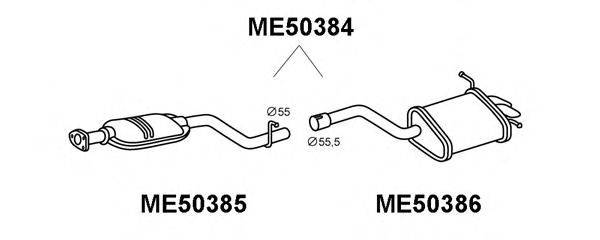 Глушитель выхлопных газов конечный ME50384 VENEPORTE