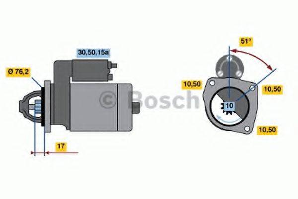 Стартер 0 986 013 220 BOSCH