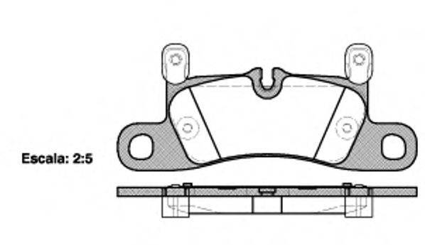 Комплект тормозных колодок, дисковый тормоз P12793.20 WOKING