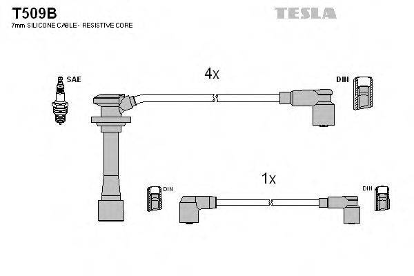 Комплект проводов зажигания T509B TESLA