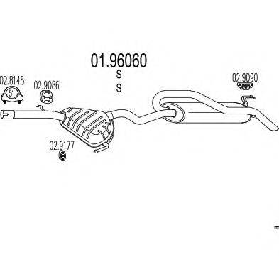 Глушитель выхлопных газов конечный 01.96060 MTS