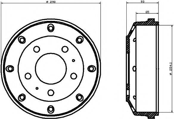 Тормозной барабан 8DT 355 301-971 HELLA PAGID