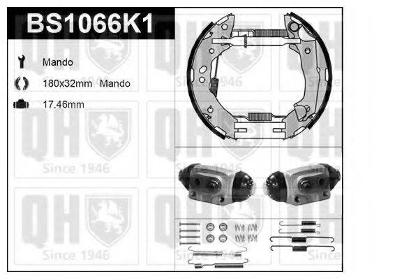 Комплект тормозов, барабанный тормозной механизм BS1066K1 QUINTON HAZELL