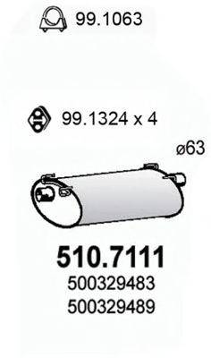 Глушитель выхлопных газов конечный 510.7111 ASSO