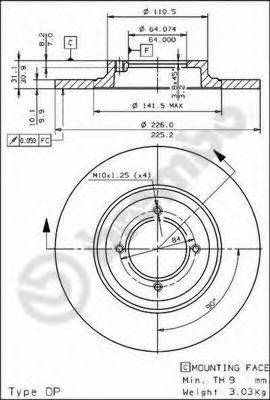 Тормозной диск 08.4415.10 BREMBO