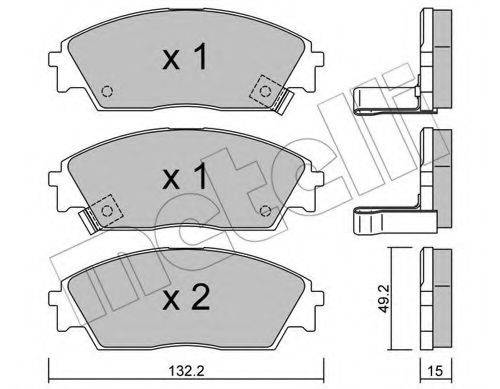 Комплект тормозных колодок, дисковый тормоз 22-0236-1 METELLI