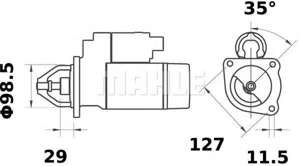 Стартер MS 349 MAHLE ORIGINAL