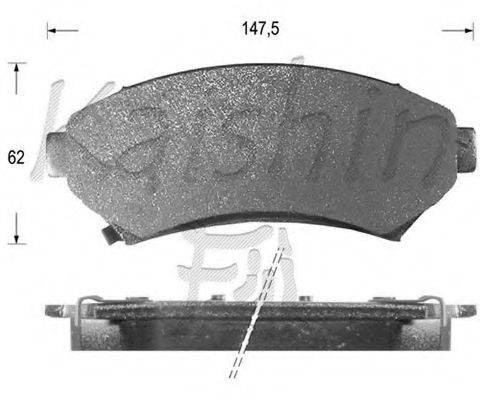 Комплект тормозных колодок, дисковый тормоз D10006 KAISHIN