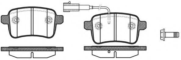 Комплект тормозных колодок, дисковый тормоз P15503.02 WOKING