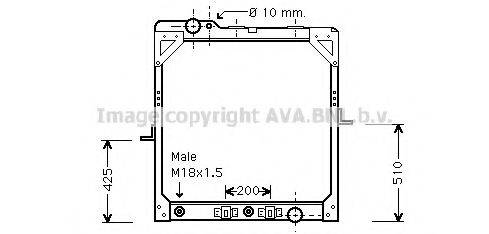 Радиатор, охлаждение двигателя ME2106 AVA QUALITY COOLING