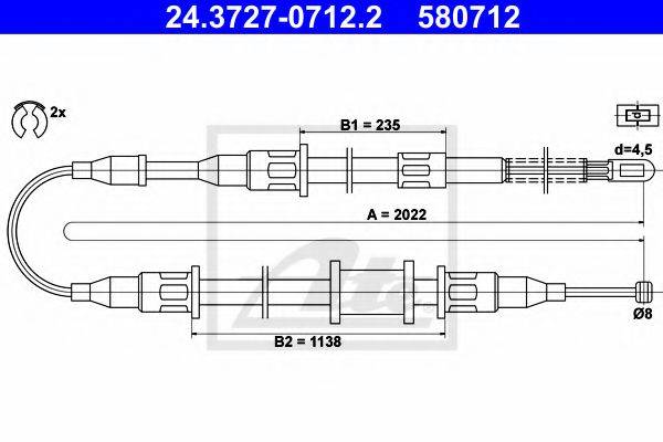 Трос BC2040 QUINTON HAZELL