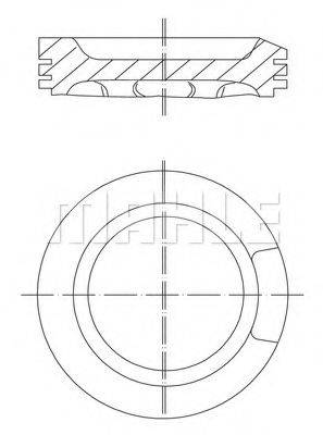 Поршень 033 04 01 MAHLE ORIGINAL