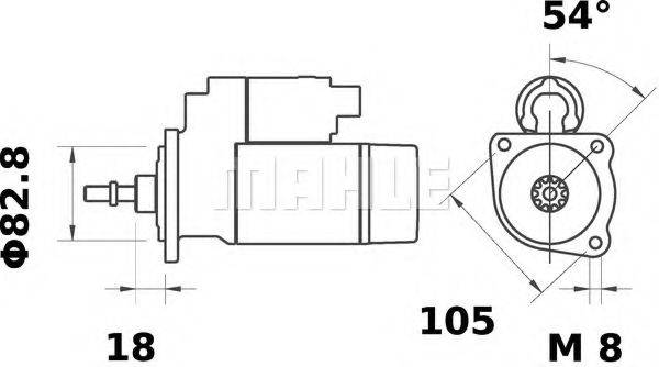 Стартер MS 188 MAHLE ORIGINAL