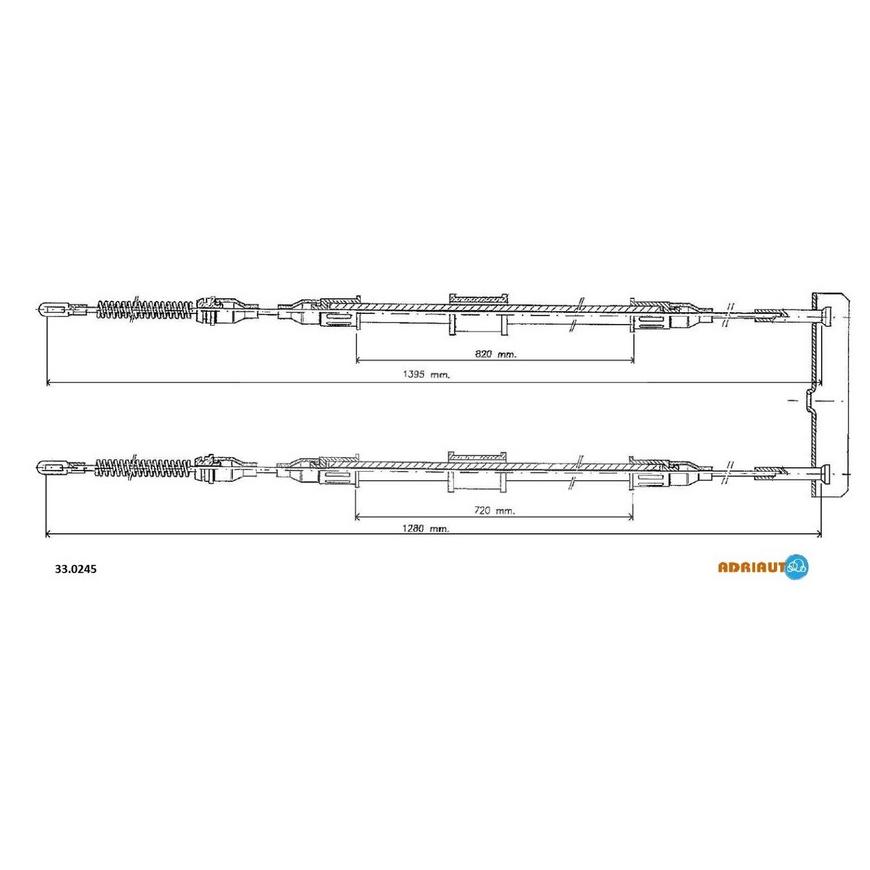 Трос ручного тормоза Kadett E, Astra F