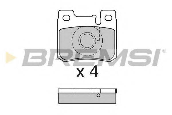 Комплект тормозных колодок, дисковый тормоз BP2631 BREMSI