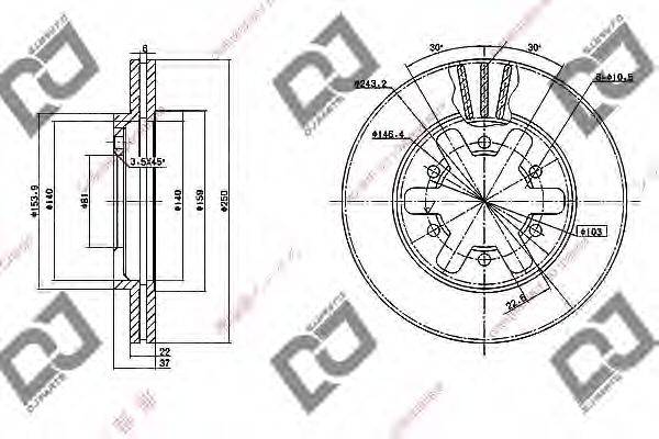 Тормозной диск BD1055 DJ PARTS