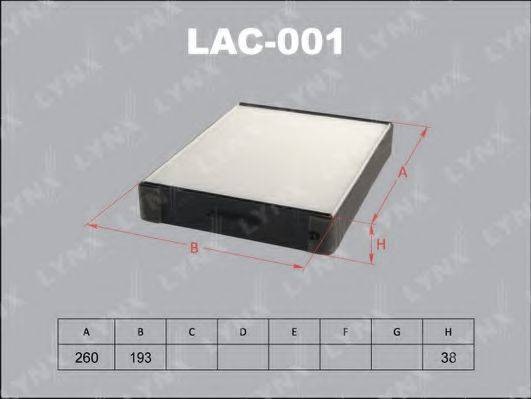 Фильтр салонный LAC-001 LYNXauto