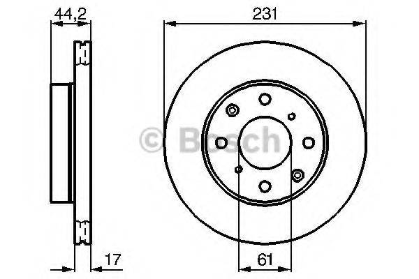 Тормозной диск 0 986 478 203 BOSCH