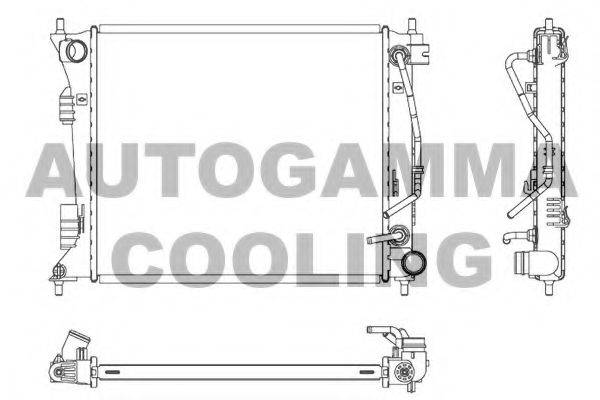 Радиатор, охлаждение двигателя 107353 AUTOGAMMA