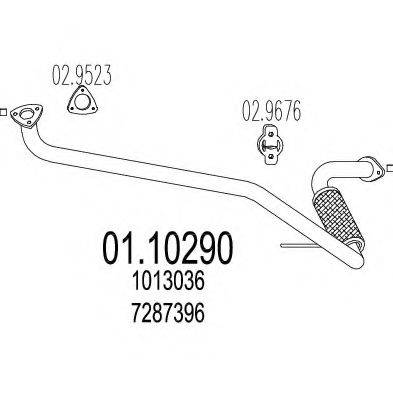 Труба выхлопного газа 01.10290 MTS