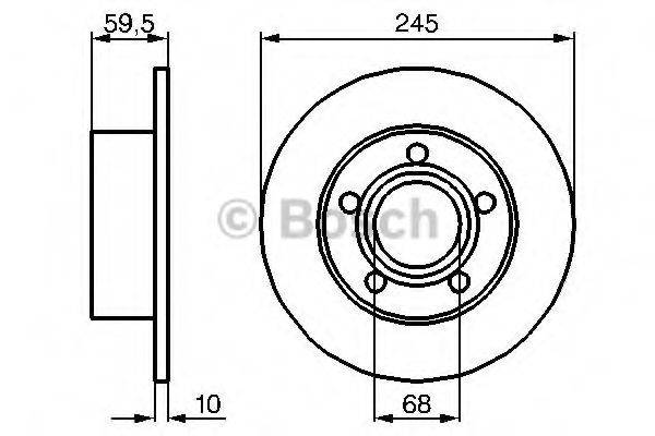 Тормозной диск 0 986 478 023 BOSCH