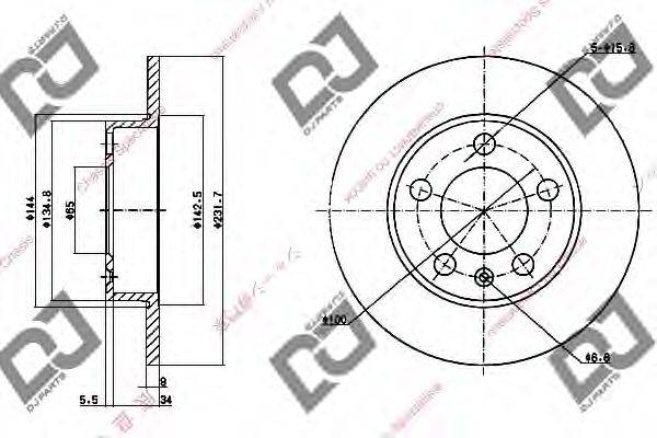 Тормозной диск BD1177 DJ PARTS