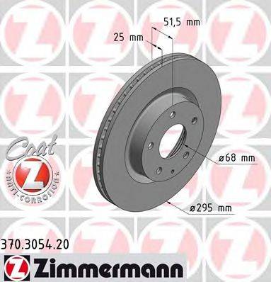 Тормозной диск 370.3054.20 ZIMMERMANN