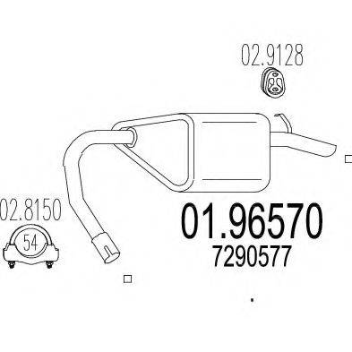 Глушитель выхлопных газов конечный 01.96570 MTS