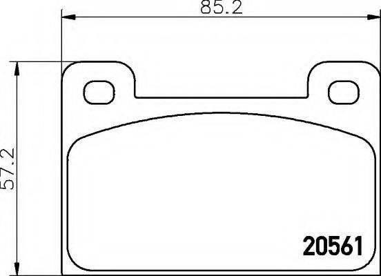 Комплект тормозных колодок, дисковый тормоз 8DB 355 005-761 HELLA