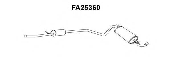 Глушитель выхлопных газов конечный FA25360 VENEPORTE