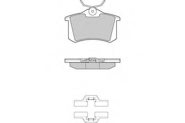 Комплект тормозных колодок, дисковый тормоз 12-1004 E.T.F.