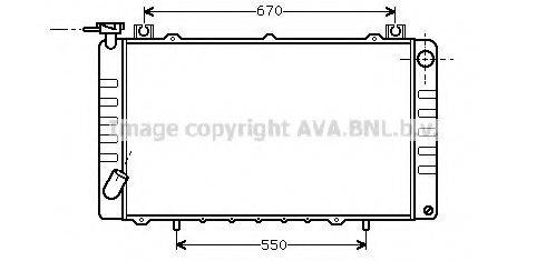 Радиатор, охлаждение двигателя DN2150 AVA QUALITY COOLING