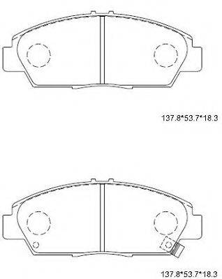 Комплект тормозных колодок KD1793 ASIMCO