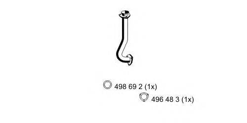 Труба выхлопного газа 116527 ERNST