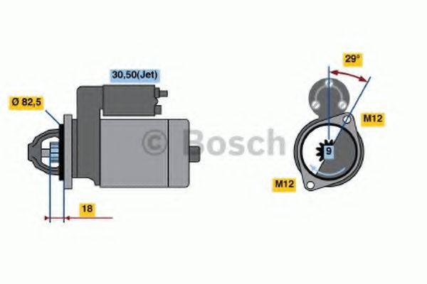 Стартер 0 986 021 610 BOSCH