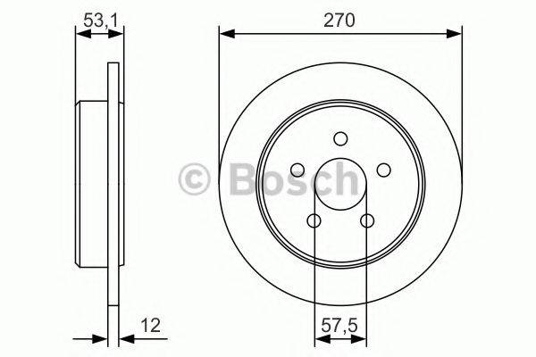 Тормозной диск 0 986 479 B08 BOSCH