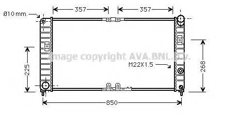 Радиатор, охлаждение двигателя OL2285 AVA QUALITY COOLING