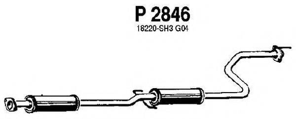 Средний глушитель выхлопных газов P2846 FENNO