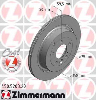 Тормозной диск 450.5203.20 ZIMMERMANN