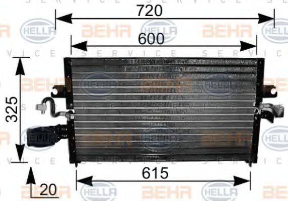 Конденсатор, кондиционер 8FC 351 036-501 HELLA