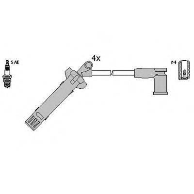 Комплект проводов зажигания 134966 HITACHI