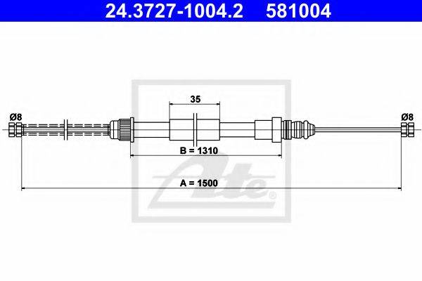 Трос, стояночная тормозная система BC2493 QUINTON HAZELL