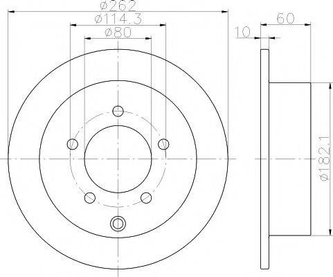 Тормозной диск 8DD 355 119-181 HELLA PAGID