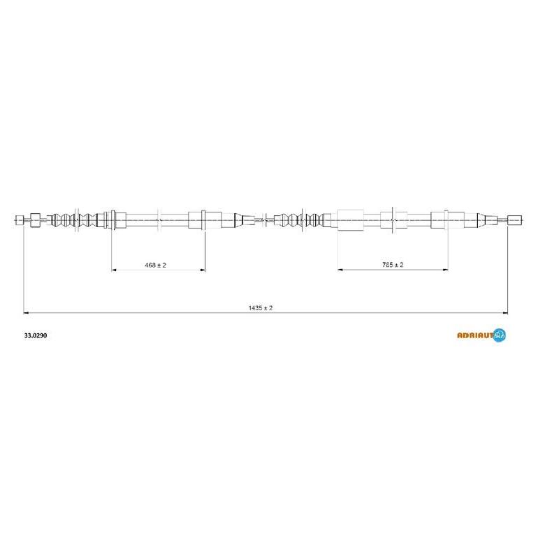 Тросик стояночного тормоза Adriauto 33.0290 ADRIAUTO