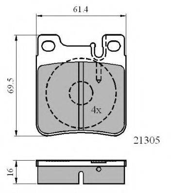 Комплект тормозных колодок, дисковый тормоз NP2665 NATIONAL