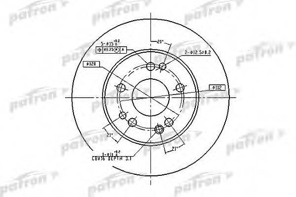 Тормозной диск PBD1581 PATRON